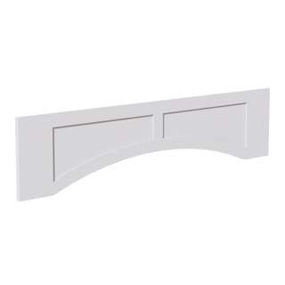 SF-VARP54: Frost White Slim Shaker 54"W x 12"H x 3/4"D Arched Valance with Raised Panel