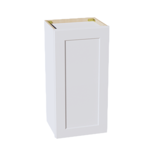 HF-W1530: Armario de pared estándar Shaker de 15" de ancho x 30" de alto, 1 puerta y 2 estantes, color blanco escarchado 