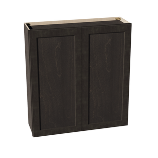 HG-W3942: Dark Gray Shaker 39"W x 42"H 2 Doors & 3 Shelves Standard Wall Cabinet