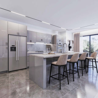 Frameless High - Glossy Gray - 09"W × 30"H Standard Wall Cabinet - homecabinets