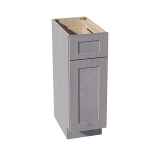 HLG-VB1221: Light Gray Shaker 12"W x 34-1/2"H x 21"D 1 Door & 1 Drawer Single Door Vanity Base Cabinets