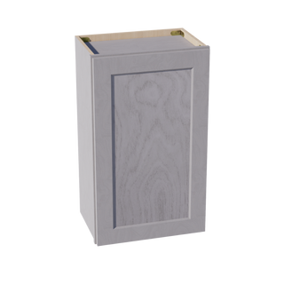 HLG-W1830: Light Gray Shaker 18"W x 30"H 1 Door & 2 Shelves Standard Wall Cabinet