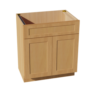 HT-VSB3021: Timber Wood Shaker 30"W x 34-1/2"H x 21"D 2 Doors & 1 False Drawer Vanity Sink Base Cabinets