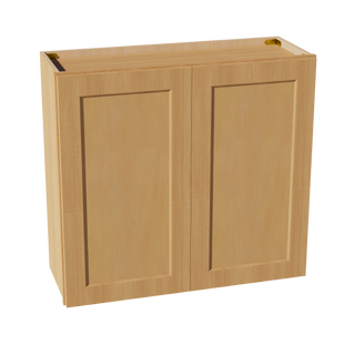 HT-W3330: Timber Wood Shaker 33"W x 30"H 2 Doors & 2 Shelves Standard Wall Cabinet