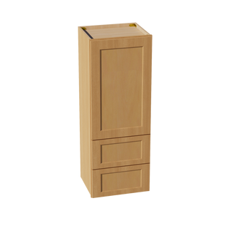 HT-WD1848: Timber Wood Shaker 18"W x 48"H 1 Door & 2 Drawers Special Wall Cabinet