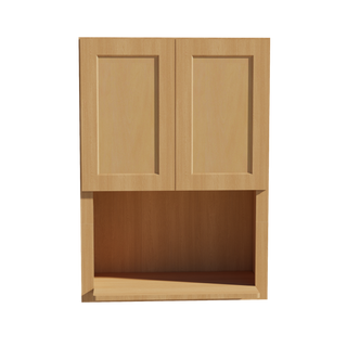 HT-WM3042: Timber Wood Shaker 30"W x 42"H 2 Door & 1 Shelf Wall Built-in Microwave Cabinets