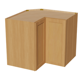 HT-WPC2436: Timber Wood Shaker 24"W x 36"H 1 Door & 2 Shelves Pie Cut Wall Corner Cabinet