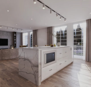 Frameless High - Glossy White - 33"W Easy - Reach Base Cabinet - homecabinets