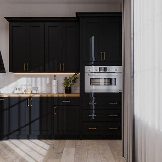 Iron Black - 36"W Offset-Sink Vanity Combo Cabinet (Drawer on Left)