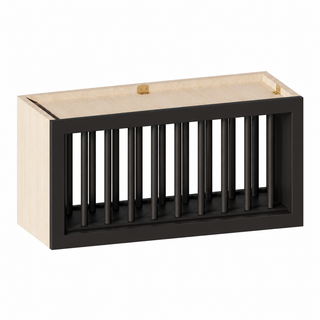 Iron Black - 30"W × 15"H Plate Rack Wall Cabinet