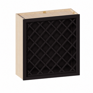 Iron Black - 24"W × 30"H Wine Rack Wall Cabinet