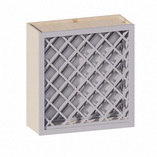 Lunar Gray - 24"W × 30"H Wine Rack Wall Cabinet