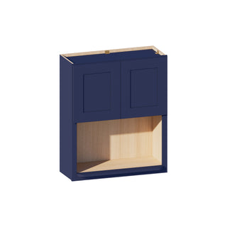Navy Blue - 30"W × 36"H Microwave Wall Cabinet
