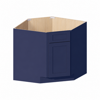 Azul Marino - Mueble bajo de fregadero de esquina de 36" de ancho