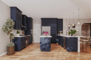 Navy Blue - 18"W × 54"H Wall Tower Cabinet