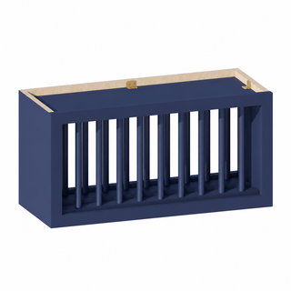 Azul Marino - Armario de pared de 30"An. × 15"Al. con estante para platos