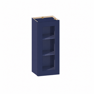 Azul Marino - Armario de pared con puerta de cristal de 38.1 cm de ancho x 91.44 cm de alto