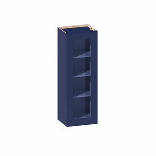 Azul Marino - Gabinete de Pared con Puerta de Vidrio de 15" An. × 42" Al.