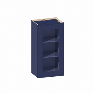 Azul Marino - Gabinete de Pared con Puerta de Vidrio de 18"An. × 30"Al.