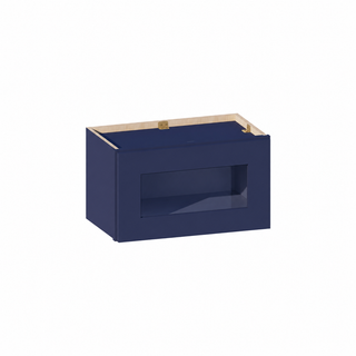 Azul marino - Gabinete de pared con puerta de vidrio de 53 cm de ancho x 30 cm de alto
