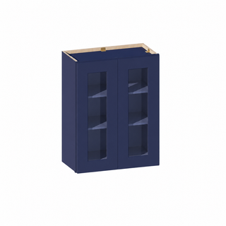 Azul Marino - Gabinete de Pared de 24"An. × 30"Al. con Puerta de Vidrio