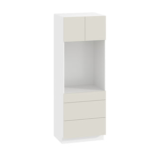 Frameless Matte Ivory - 30"W × 84"H Tall Oven Cabinet