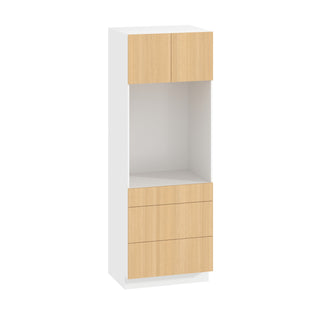 Frameless Oak Blonde - 30"W × 84"H Tall Oven Cabinet
