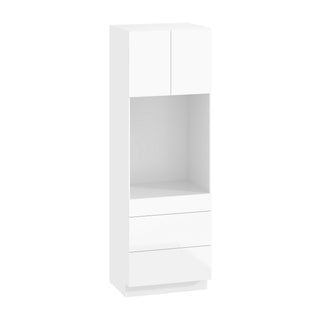 Frameless High-Glossy White - 30"W × 90"H Tall Oven Cabinet