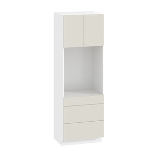 Frameless Matte Ivory - 30"W × 90"H Tall Oven Cabinet