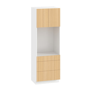 Frameless Oak Blonde - 30"W × 90"H Tall Oven Cabinet