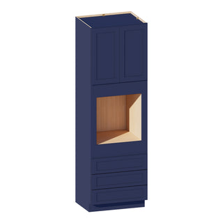 Navy Blue - 30"W × 96"H Tall Oven Cabinet