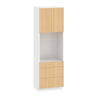 Frameless Oak Blonde - 30"W × 96"H Tall Oven Cabinet