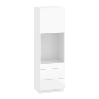Frameless High-Glossy White - 30"W × 96"H Tall Oven Cabinet