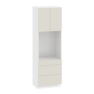 Frameless Matte Ivory - 30"W × 96"H Tall Oven Cabinet
