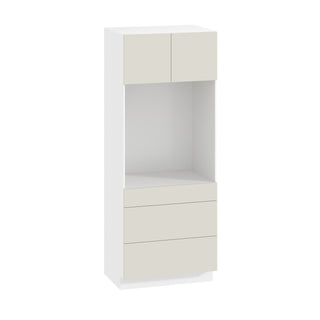 Frameless Matte Ivory - 33"W × 84"H Tall Oven Cabinet
