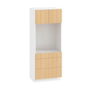 Frameless Oak Blonde - 33"W × 84"H Tall Oven Cabinet