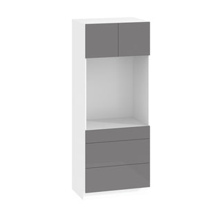 Frameless High-Glossy Gray - 33"W × 84"H Tall Oven Cabinet