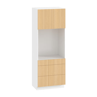 Frameless Oak Blonde - 33"W × 90"H Tall Oven Cabinet