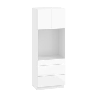 Frameless High-Glossy White - 33"W × 90"H Tall Oven Cabinet