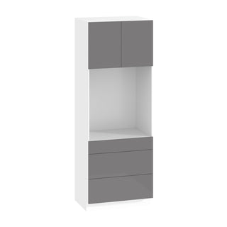 Frameless High-Glossy Gray - 33"W × 90"H Tall Oven Cabinet