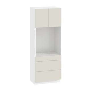 Frameless Matte Ivory - 33"W × 90"H Tall Oven Cabinet