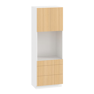 Frameless Oak Blonde - 33"W × 96"H Tall Oven Cabinet