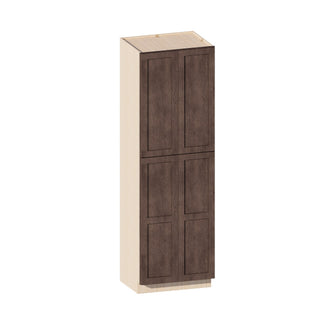 Rustic Wood - 30"W × 96"H Tall Pantry Cabinet