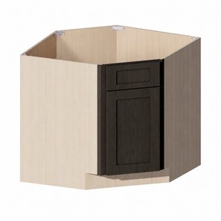 Smokey Ash - 36"W Corner Sink Base Cabinet