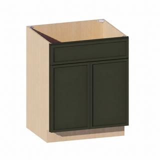 Slim Aston Green - 27"W Vanity Sink Base Cabinet