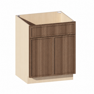 Slim Amber Oak - 27"W Vanity Sink Base Cabinet