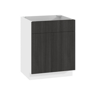 Frameless Oak Shade - 27"W Sink Base Cabinet