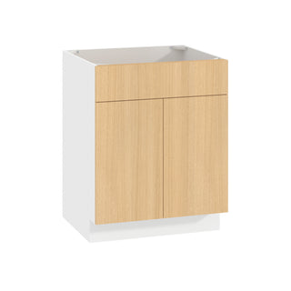 Frameless Oak Blonde - 27"W Sink Base Cabinet