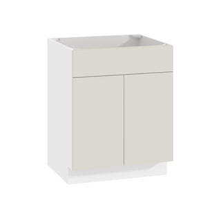 Frameless Matte Ivory - 27"W Sink Base Cabinet