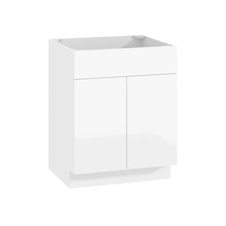 Frameless High-Glossy White - 27"W Sink Base Cabinet